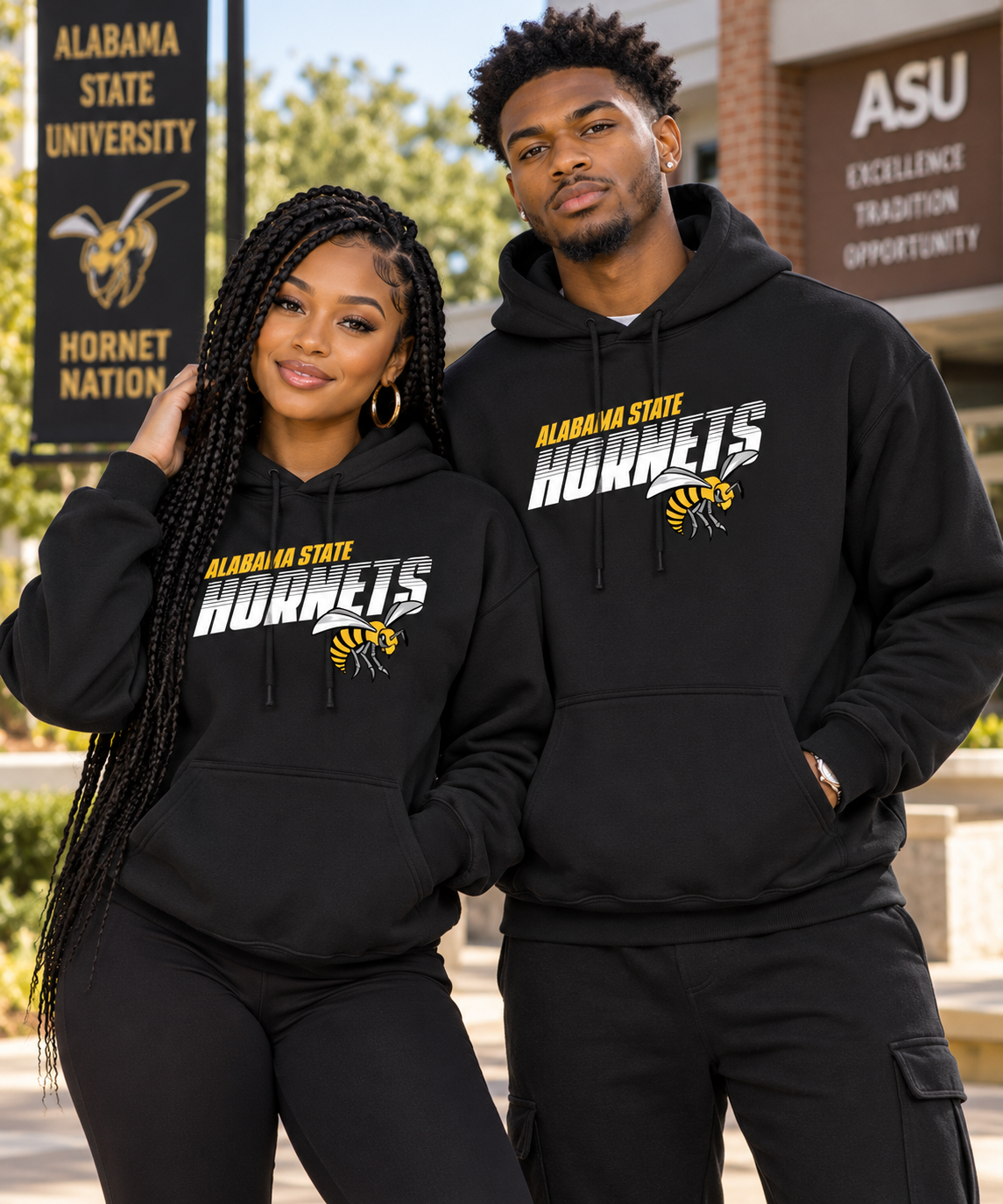Alabama State Univerity Unisex Oversized Drop Shoulder Hoodie