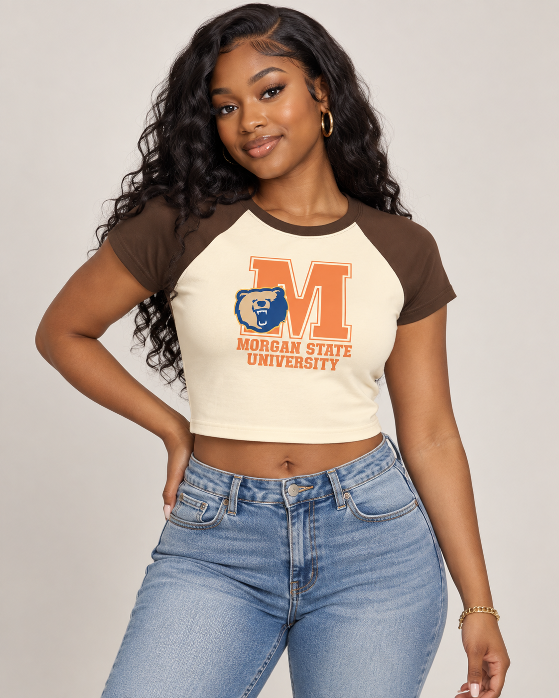 Morgan State  Raglan Color Block Baby T-Shirt
