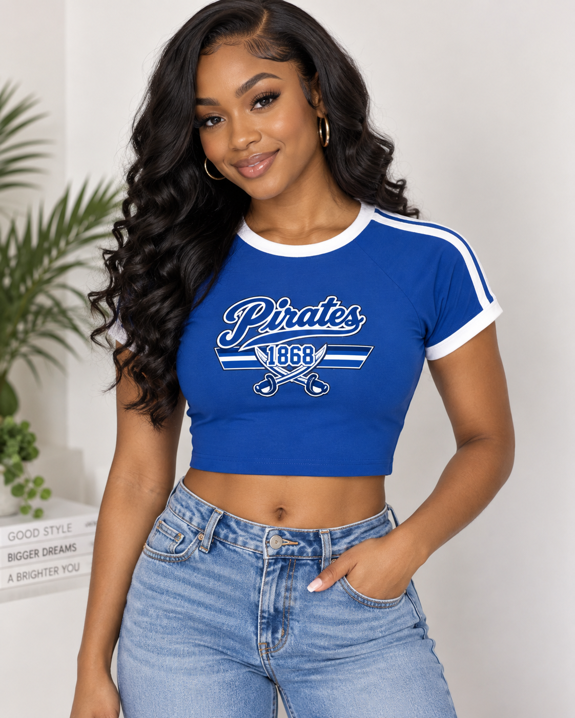 Hampton Pirates Raglan Ringer T-Shirt