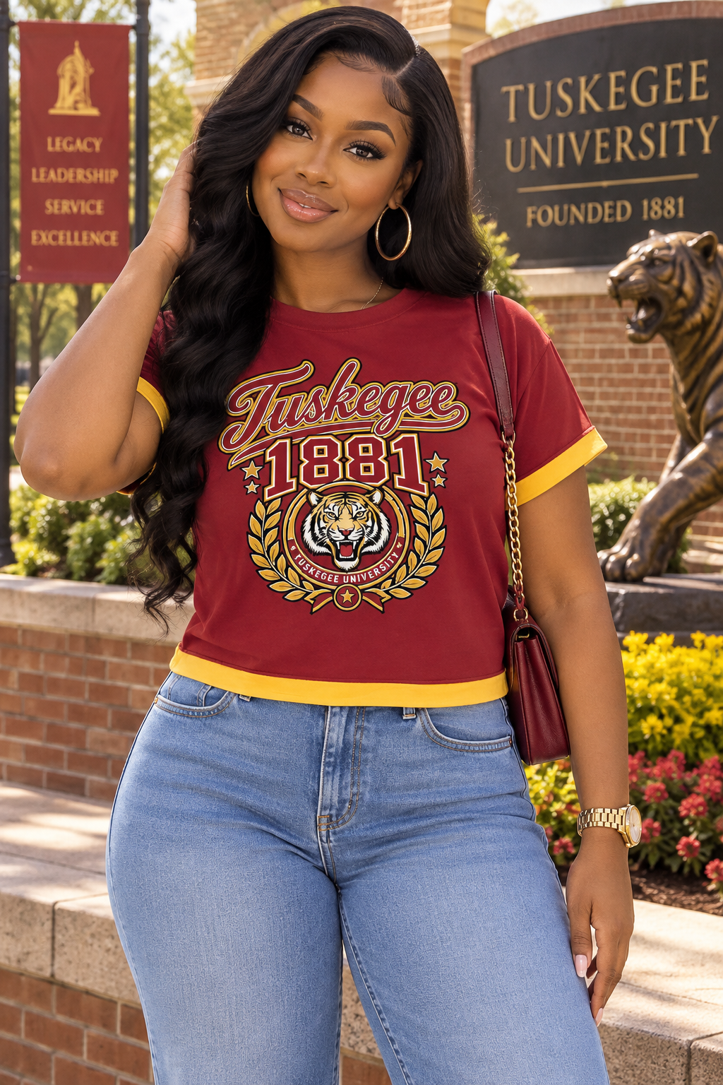 Tuskegee Alumni Sorona Ringer T-Shirt