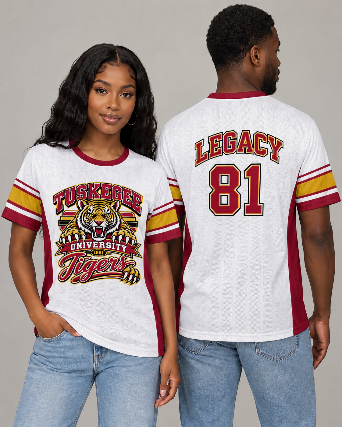 Tuskegee Unisex Jacquard Mesh Sports Jersey