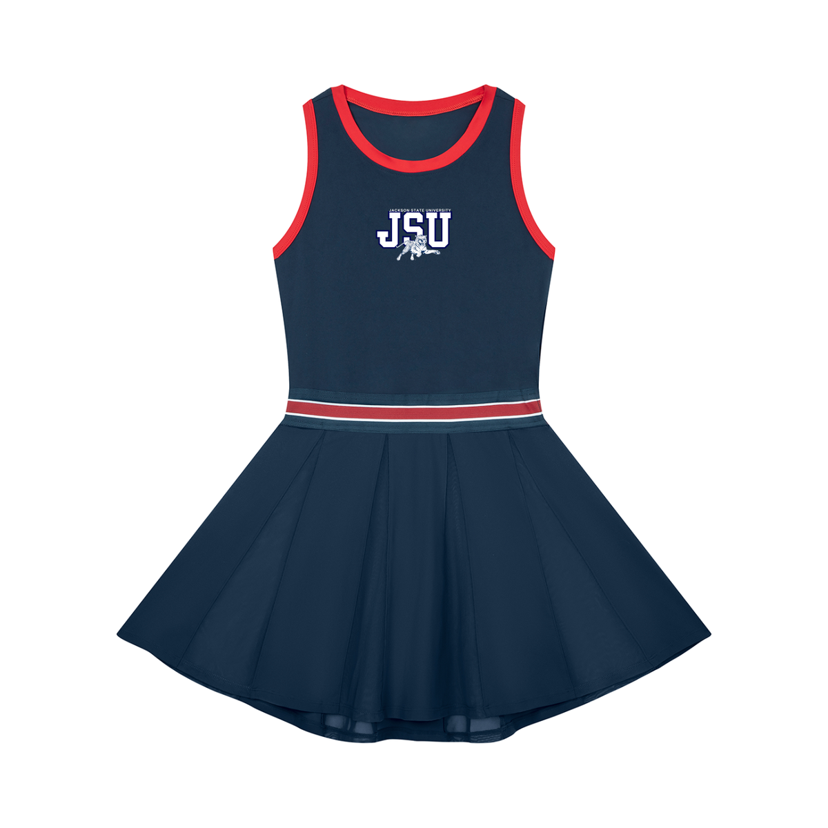 JSU Women's Color Block A-Line Sleeveless Dress