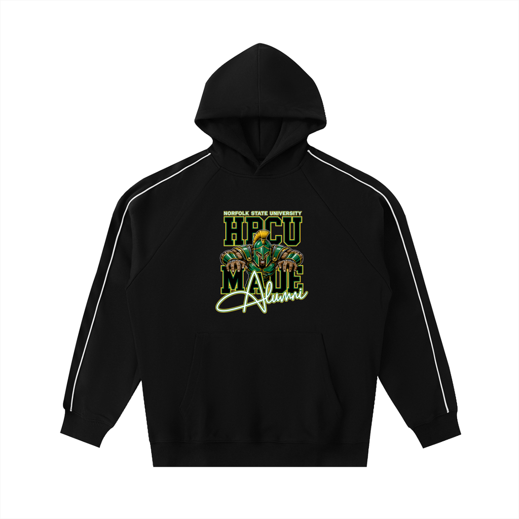 Norfolk State Contrast Piping Raglan Hoodie