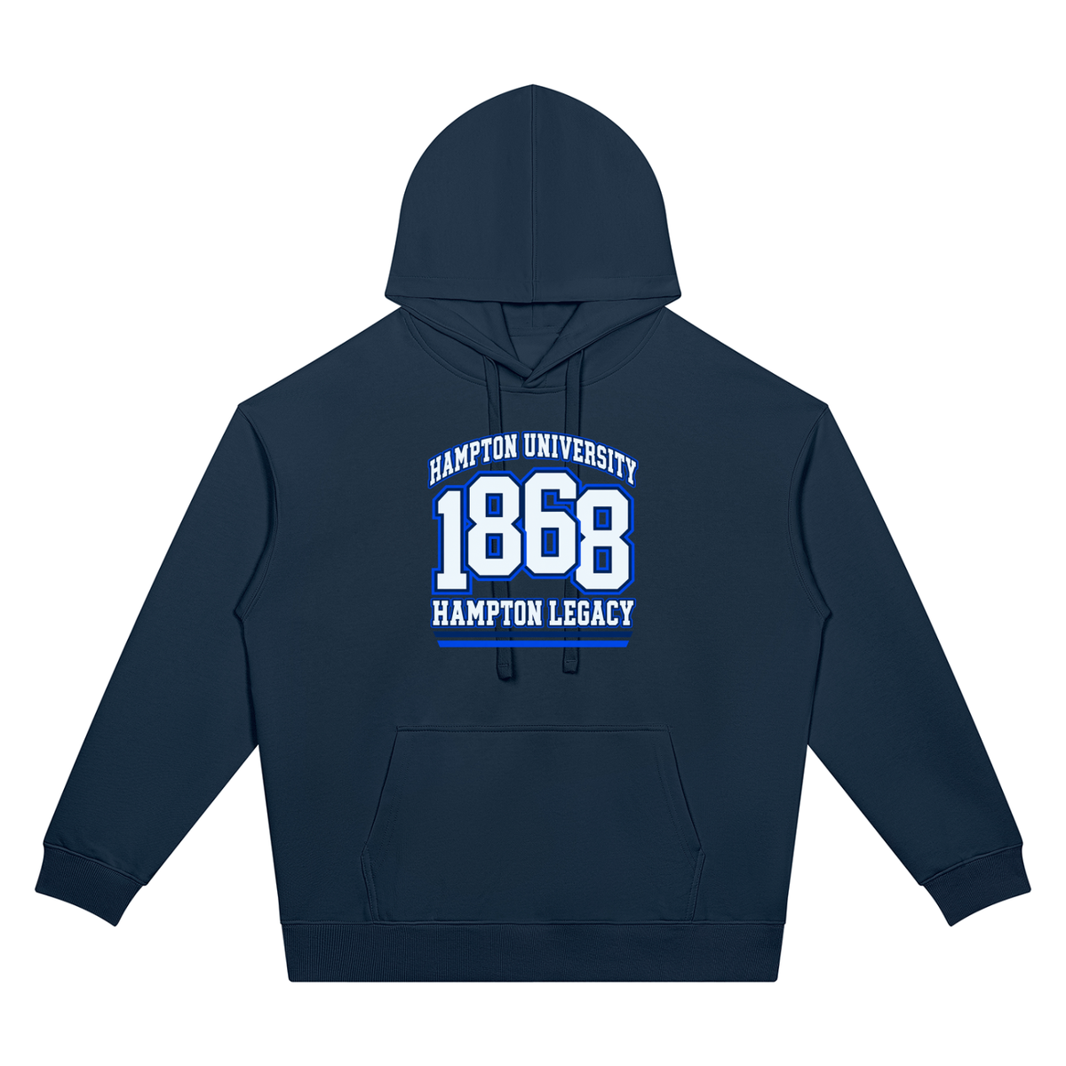 Hampton University 1868 Oversized Hoodie in black – primary product view
