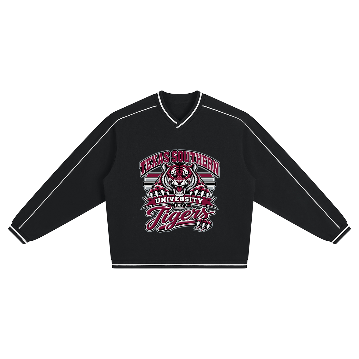 Texas Southern Unisex Color Block V-Neck Sweatshirt