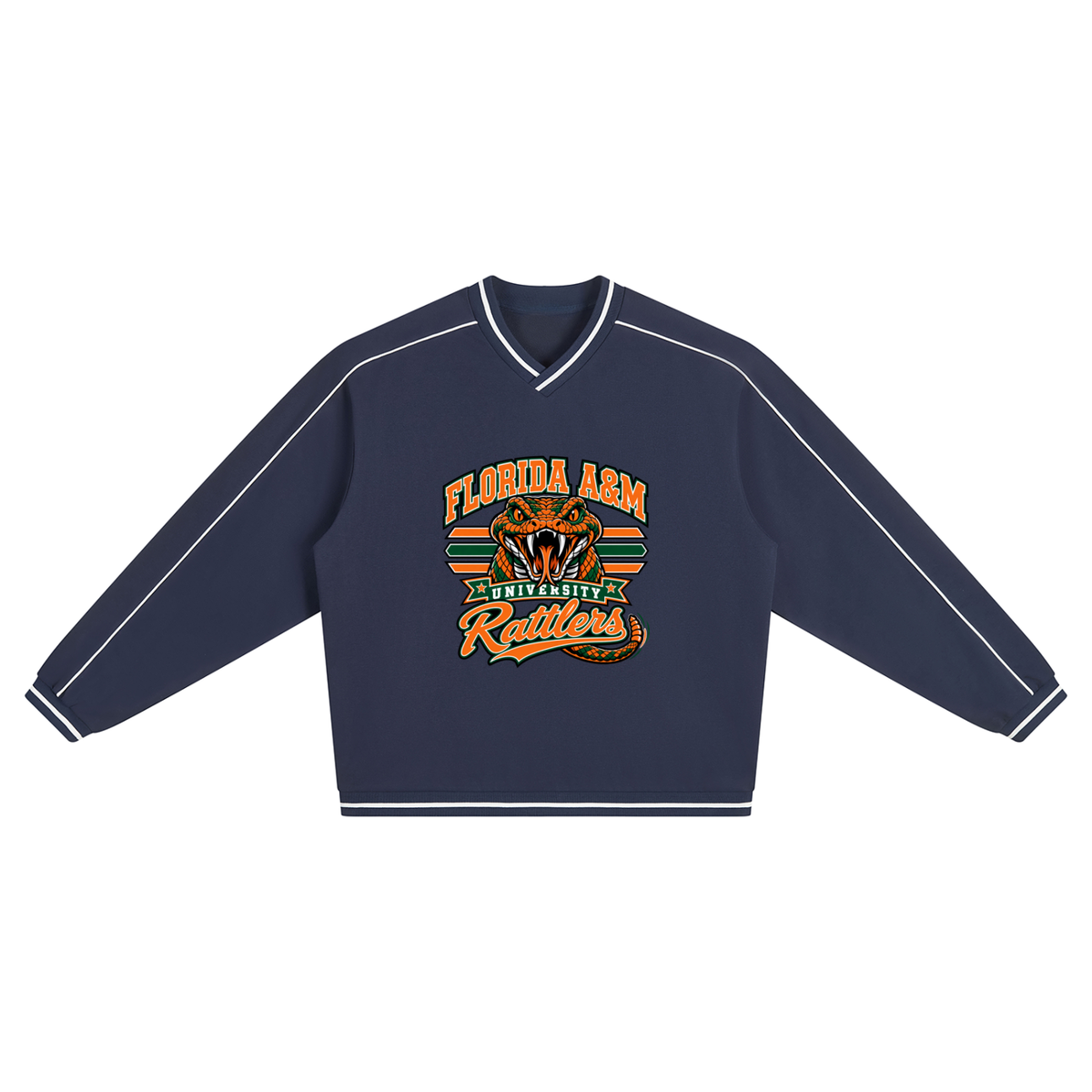 Florida A&M Unisex Color Block V-Neck Sweatshirt