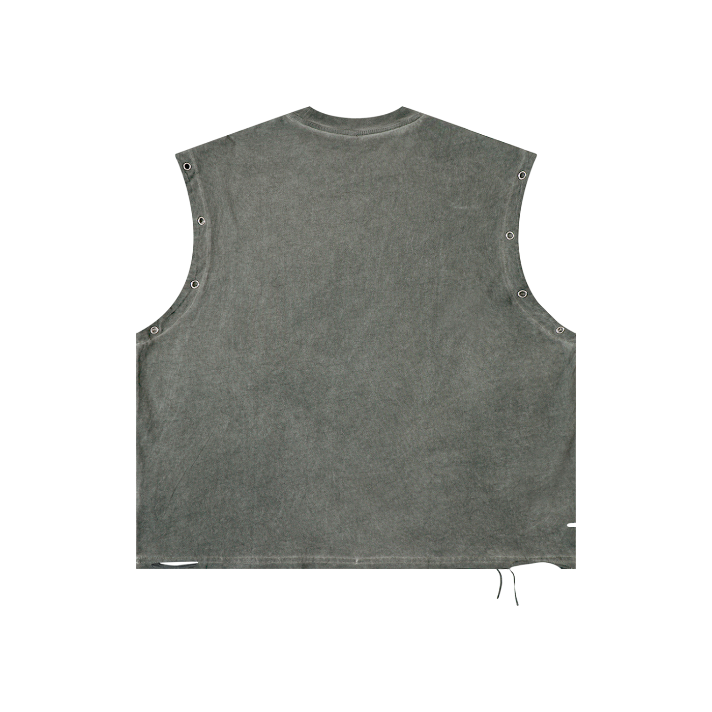 Tougaloo Distressed Grommet Eyelet Tank Top