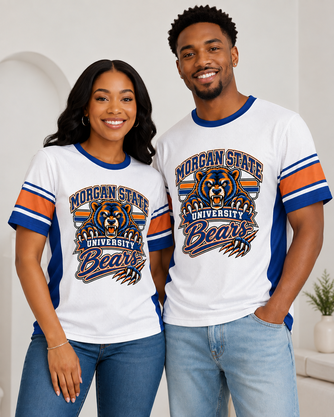 Morgan State Unisex Jacquard Mesh Sports Jersey