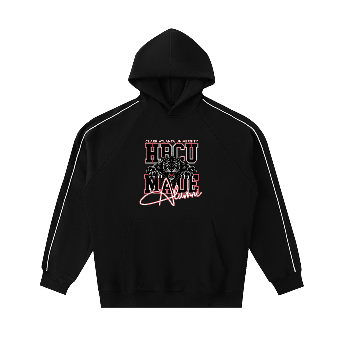 Clark Atlanta Contrast Piping Raglan Hoodie